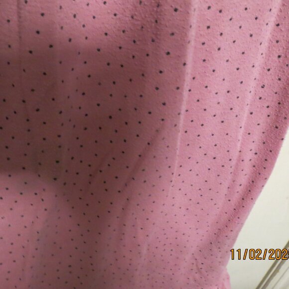 4X Secret Treasures Pink w/Black Polka Dot Midi Night gown - Picture 4 of 6